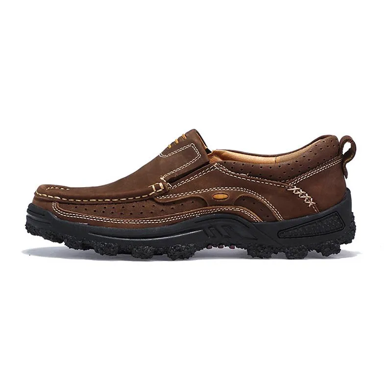 Genuine Leather Casual Work Shoes For Men Oxfords Male Loafers