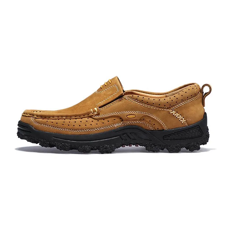 Genuine Leather Casual Work Shoes For Men Oxfords Male Loafers