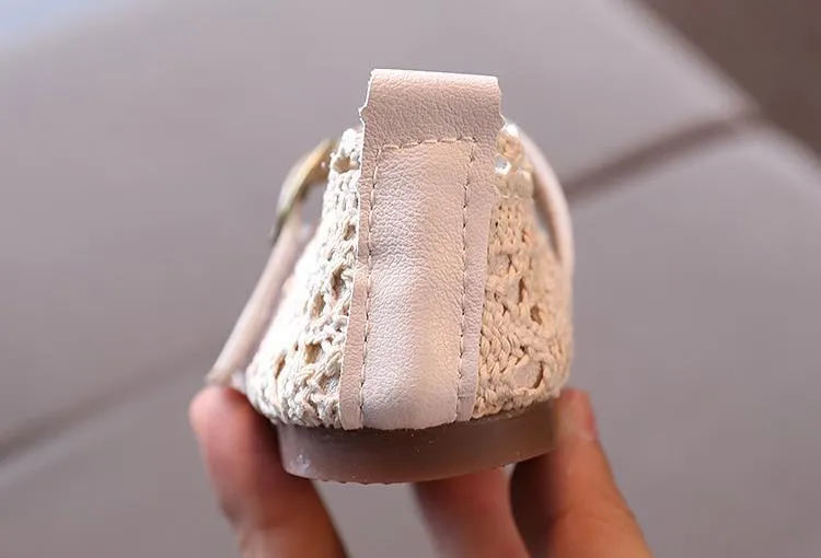 Girls Shoes Soft Sole Princess Lace Breathable Woven
