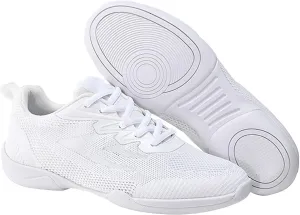 Girls White Cheerleading Shoes Breathable Youth Cheer Competition Sneakers Athletic Training Dance Shoes
