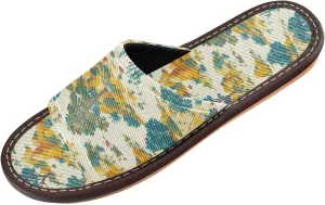 Green Trees Yellow Stones Womens Bathroom Shower Slippers Reusable Dorm Home Slides for Beach Indoor Home