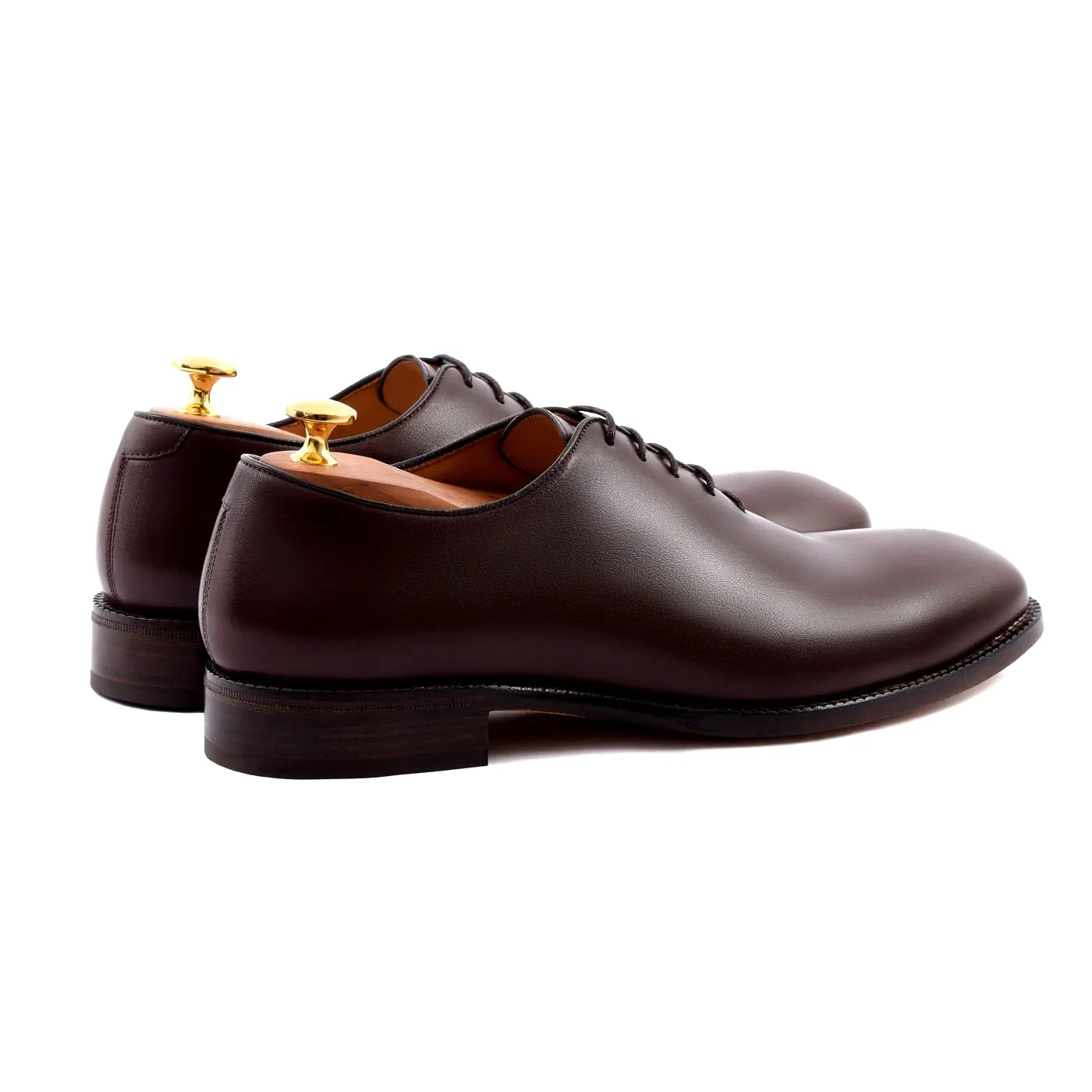 Height Increasing Brown Leather Drayton One Cut Oxfords