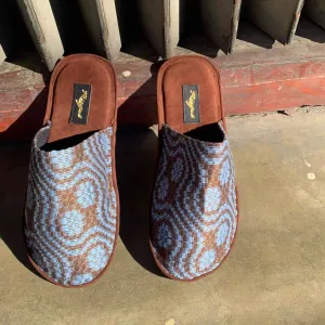 Home Slippers (Brown&Blue)