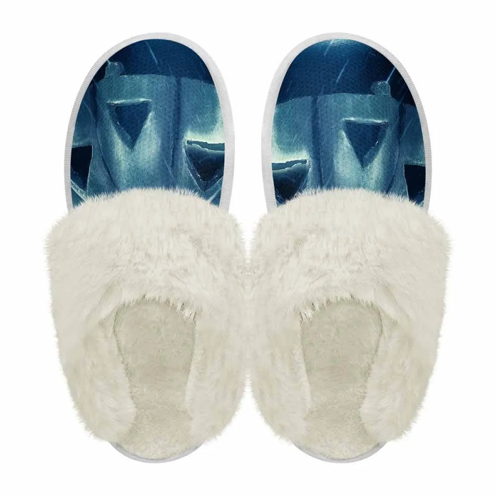 Horror Pumpkin Halloween Keep Warm Cotton Slippers