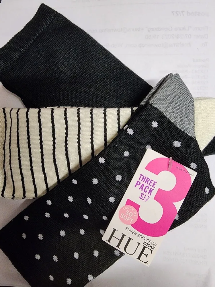 Hue Super Soft Crew 3 Pair Pack