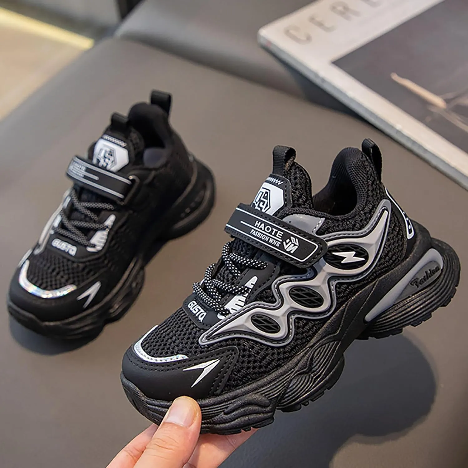 IWIHMIV Boys Tennis Shoes Breathable Comfortable Athletic Shoes for Girls Lightweight Running Shoes Kid Toddler