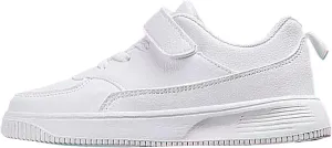 IWIHMIV Boys Tennis Shoes Slip On Shoes for Boys Leather Lightweight Breathable Athletic Running Sneakers for Girls
