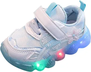 IWIHMIV Girls Tennis Shoes Light Up Shoes Toddler Girls Sneakers Kids Shoes Boys Girls Sport Tennis Running Athletic Walking Sneakers