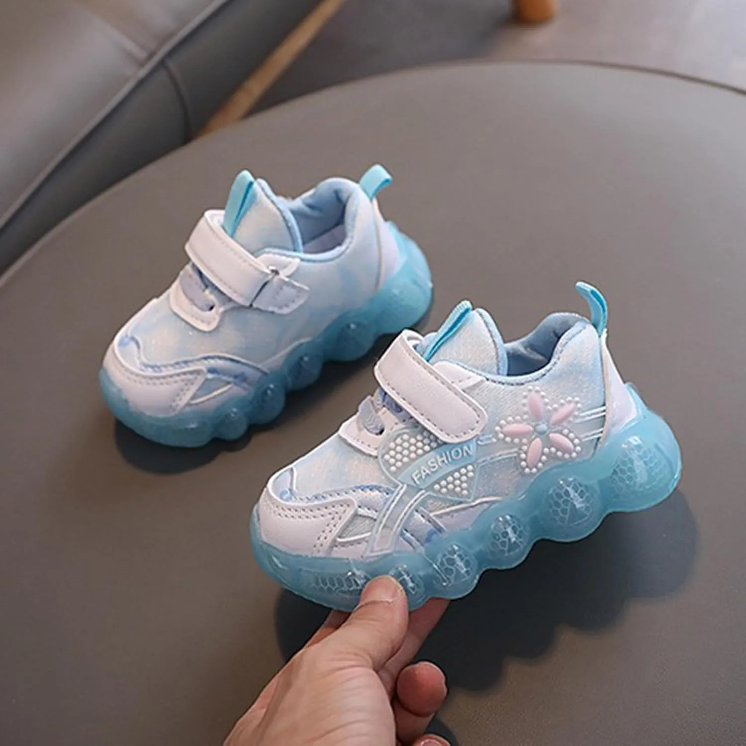 IWIHMIV Girls Tennis Shoes Light Up Shoes Toddler Girls Sneakers Kids Shoes Boys Girls Sport Tennis Running Athletic Walking Sneakers