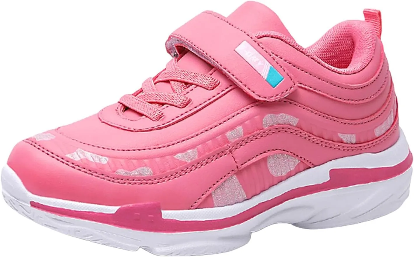 IWIHMIV Kids Athletic Shoes Girls Non Slip Tennis Shoes Lightweight Boys Casual Sports Sneakers