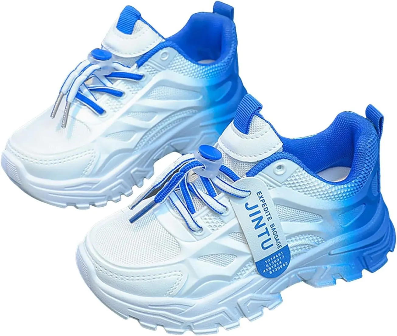 IWIHMIV Kids Athletic Shoes Running Shoes for Boys Girls Lightweight Sneakers Lace-up Tennis Shoes Breathable Walking Shoes