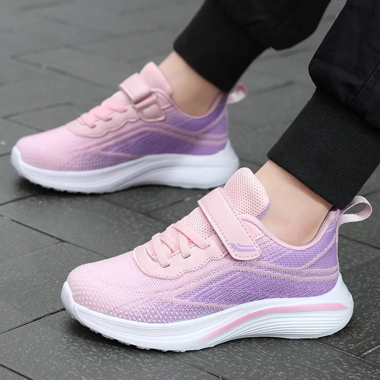 IWIHMIV Kids Sneakers Toddler Boy Tennis Shoes Toddler Slip On Shoes Kid Shoes Girls Walking Shoes Casual Girls Tennis Shoes