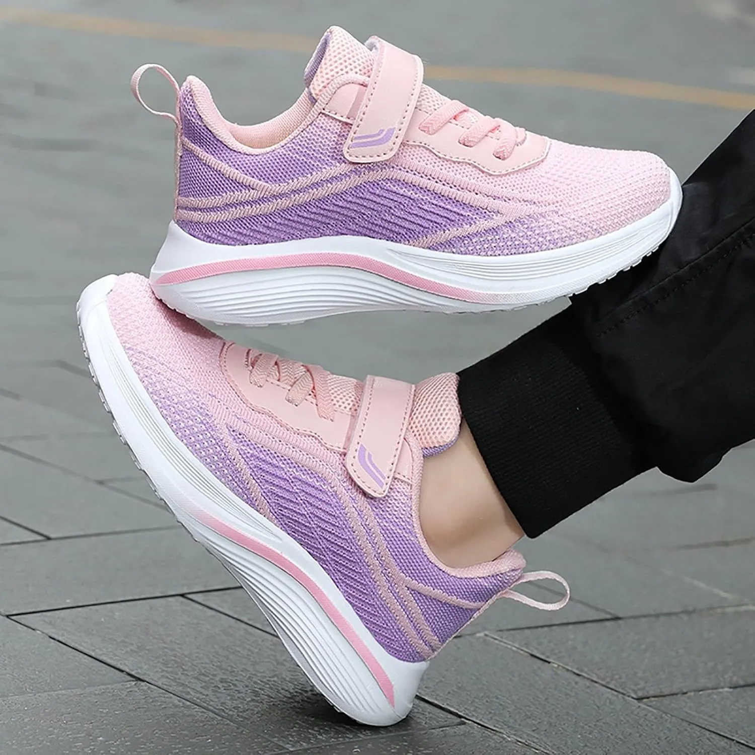 IWIHMIV Kids Sneakers Toddler Boy Tennis Shoes Toddler Slip On Shoes Kid Shoes Girls Walking Shoes Casual Girls Tennis Shoes