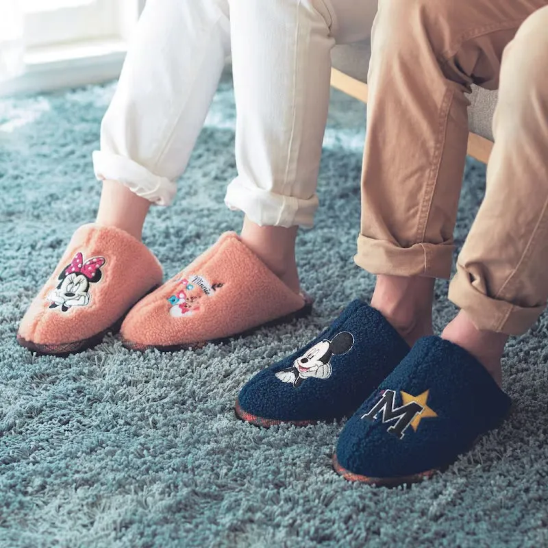 JP x BM - Mickey Mouse Fluffy Boa Slippers for Adults