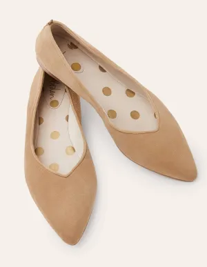 Julia Pointed Flats-Camel