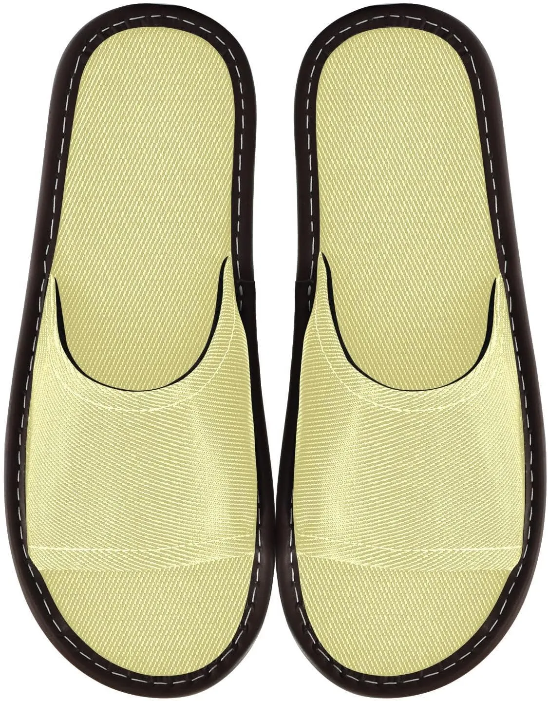 Khaki Yellow Womens Spa Shower Slippers Summer Dorm Home Slides for Bedroom Travel Home