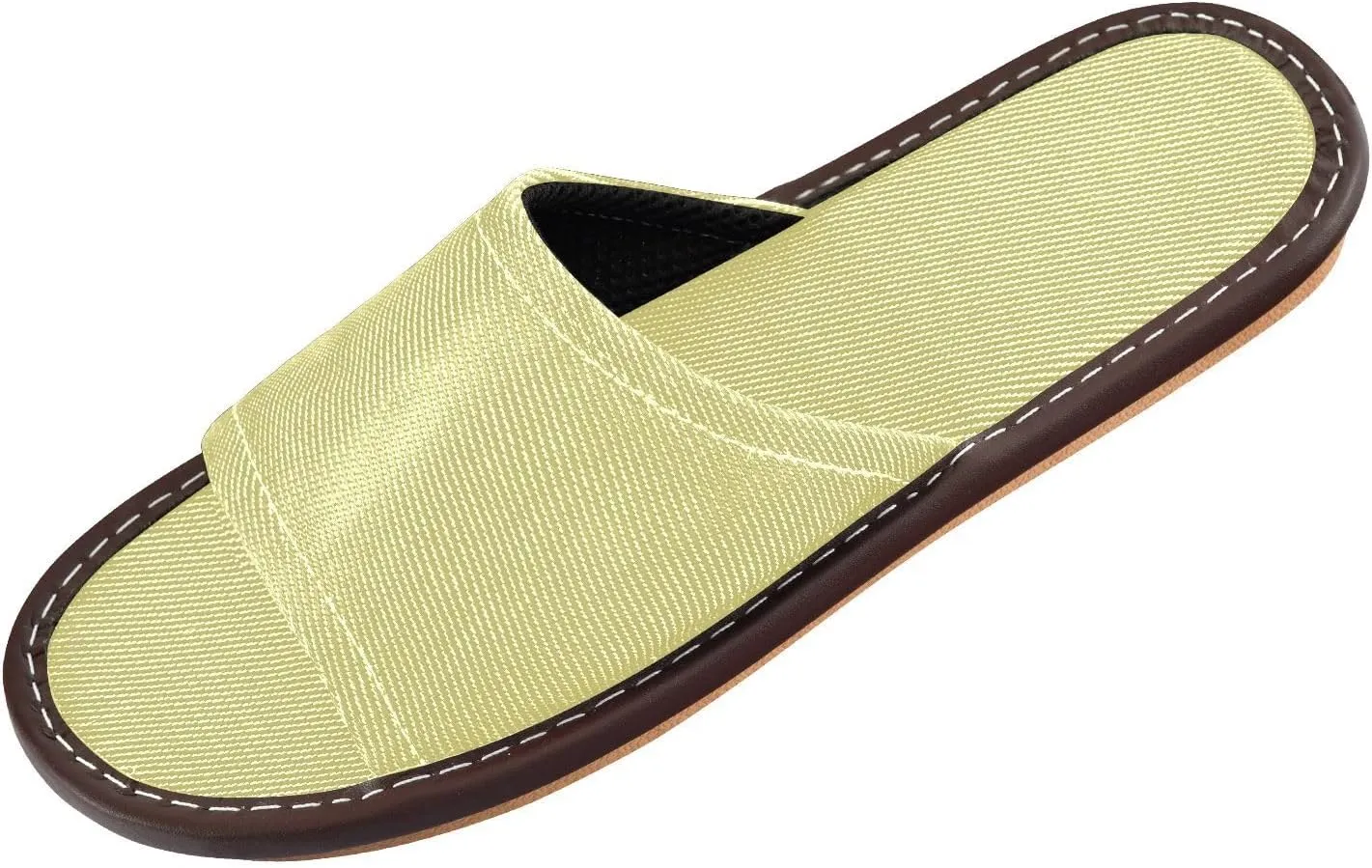 Khaki Yellow Womens Spa Shower Slippers Summer Dorm Home Slides for Bedroom Travel Home