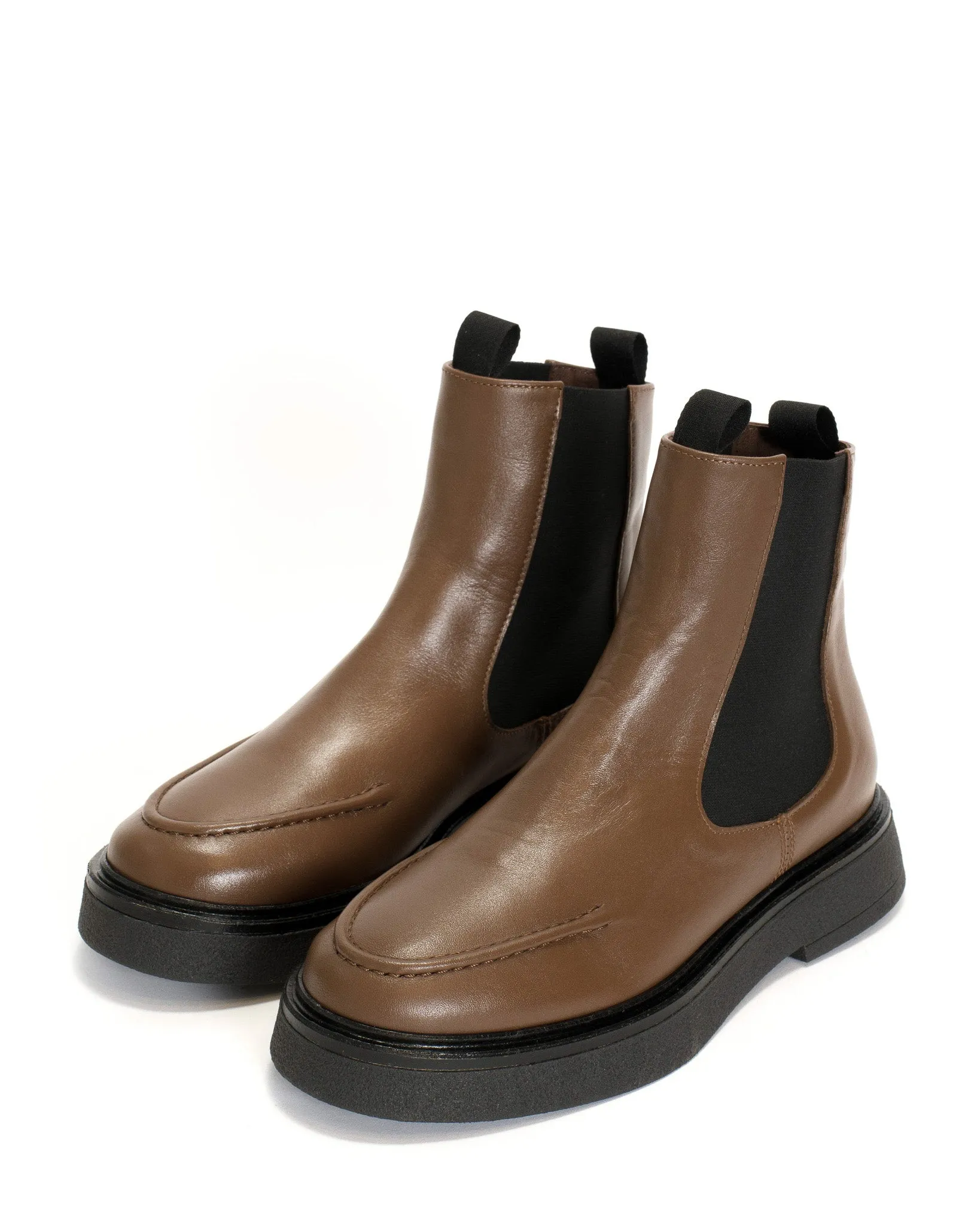 Kikie Soft calf Dark taupe & Black