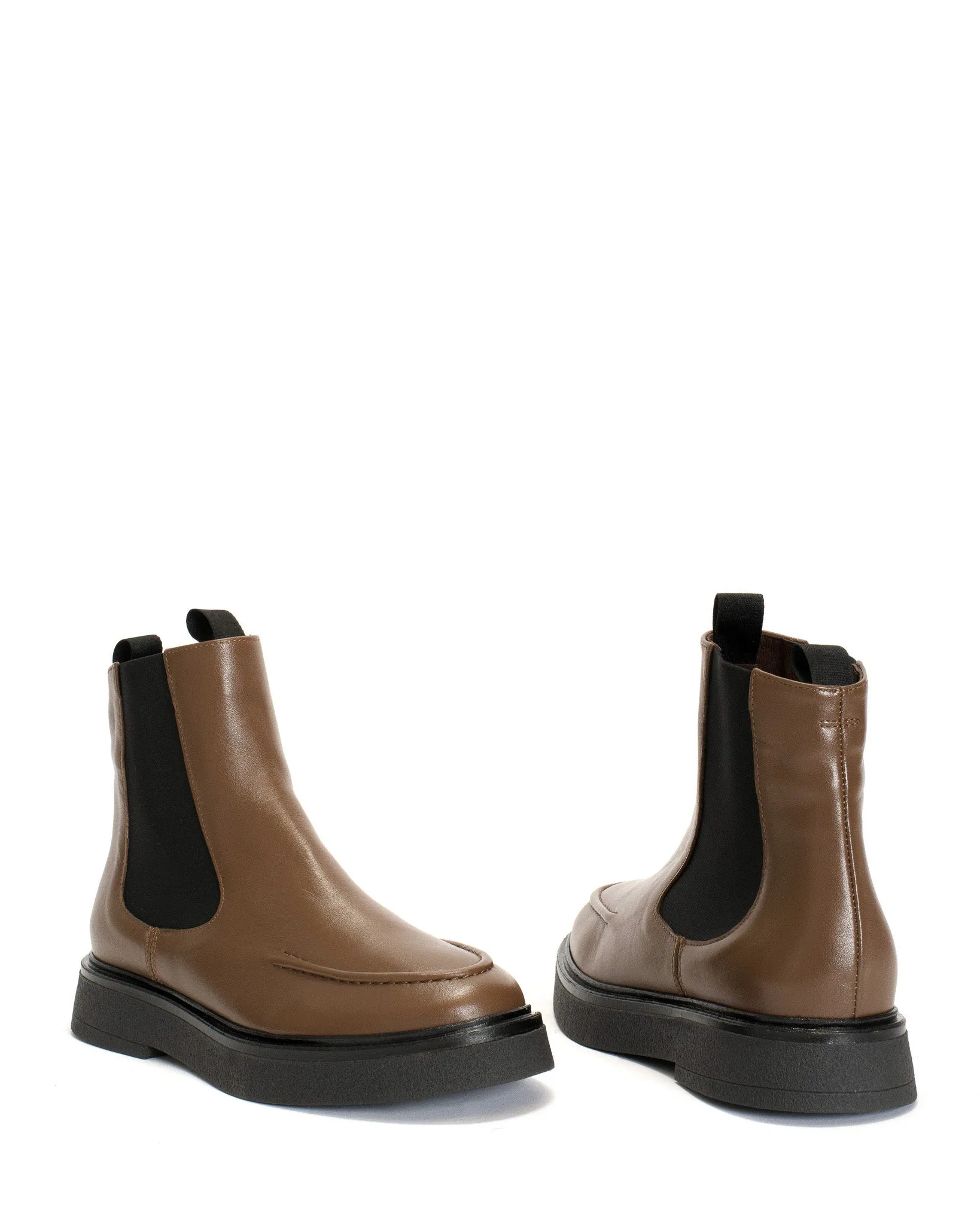 Kikie Soft calf Dark taupe & Black