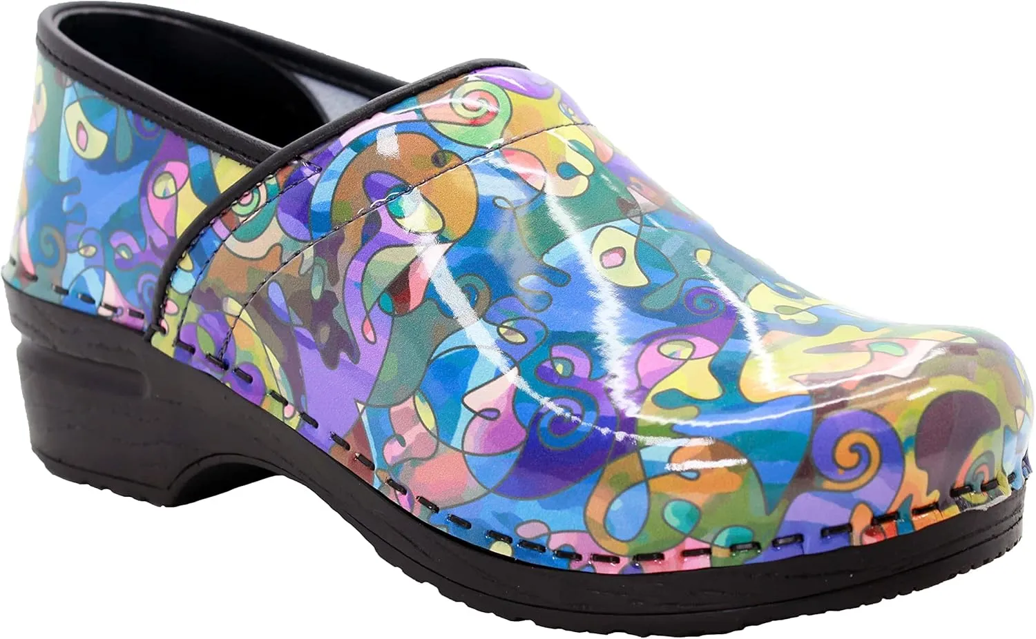 KLGN Women's Professional Plus Patent Leather Clogs