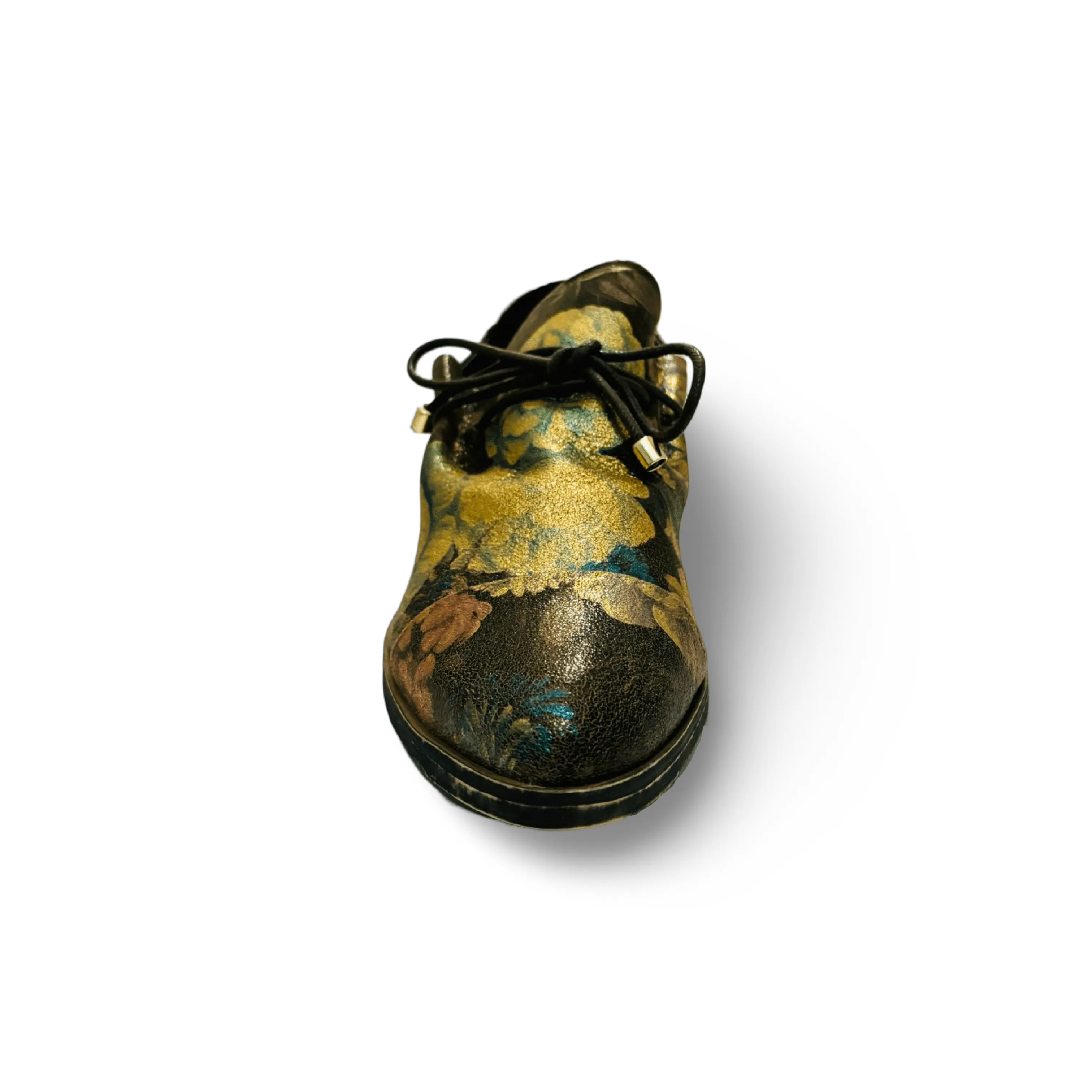 Kotty Blue Metal Floral Flat