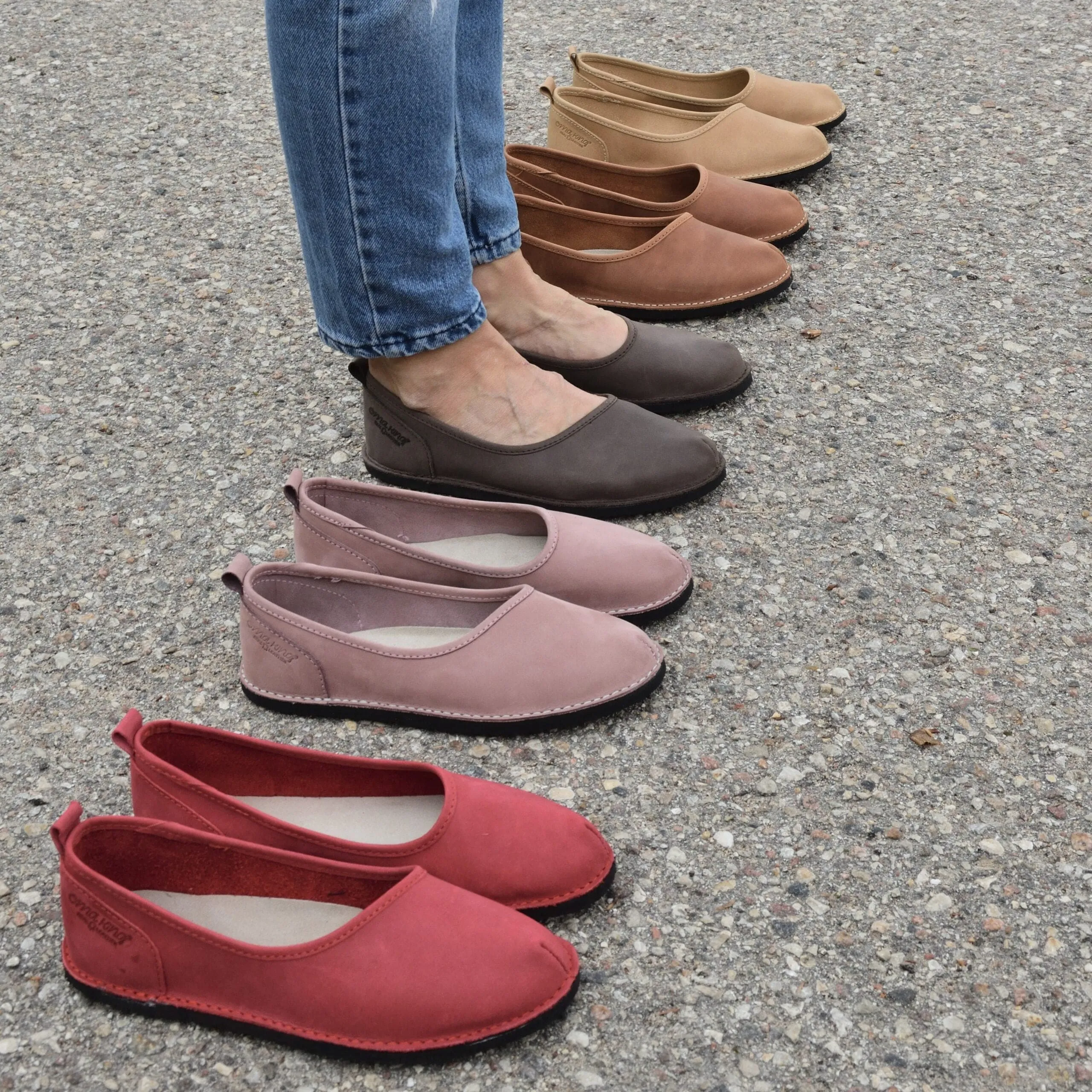 Kuutsid Leather Flats - Red