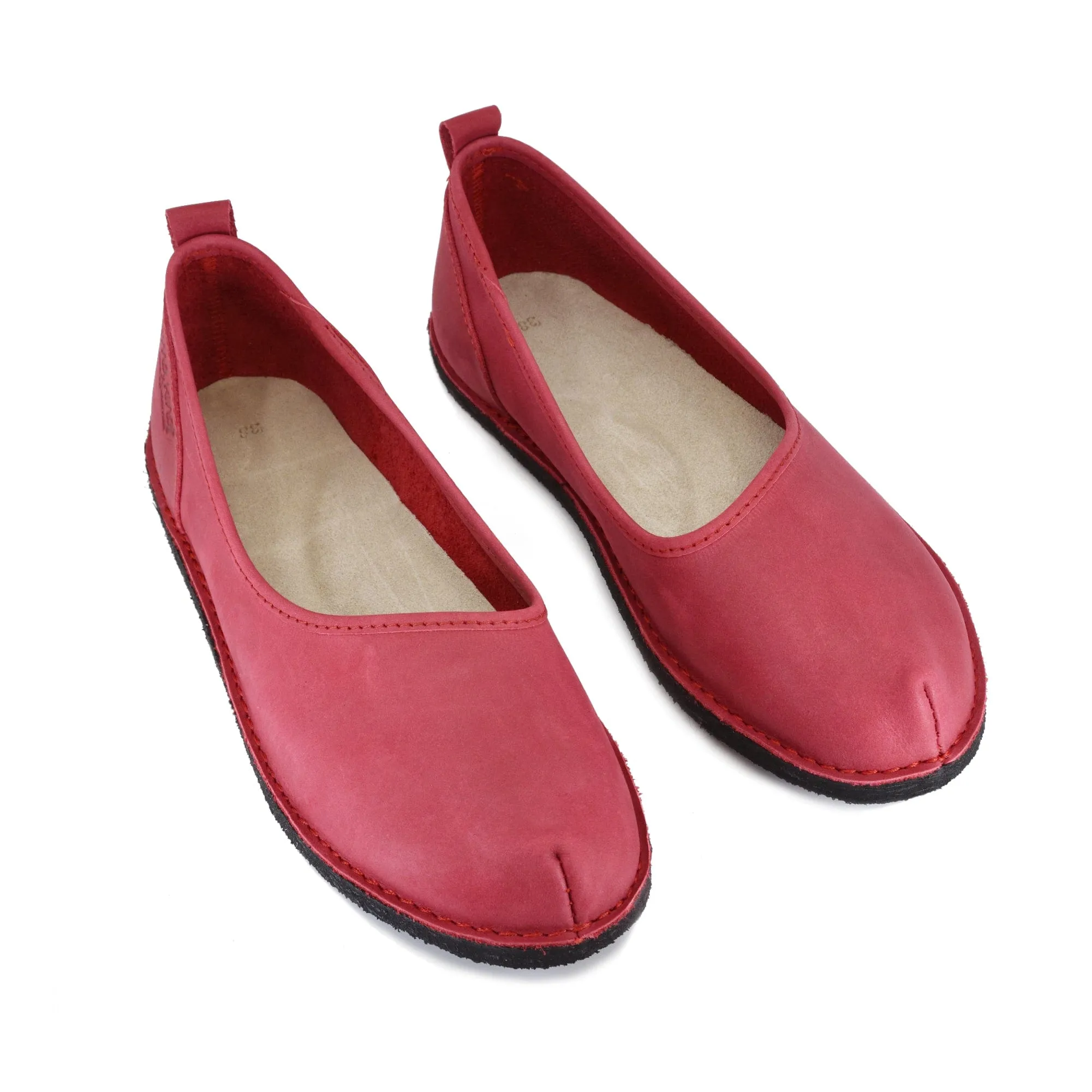 Kuutsid Leather Flats - Red