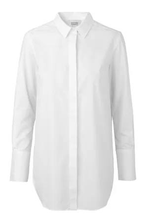 Larkin LS Classic Shirt - White Alyssum