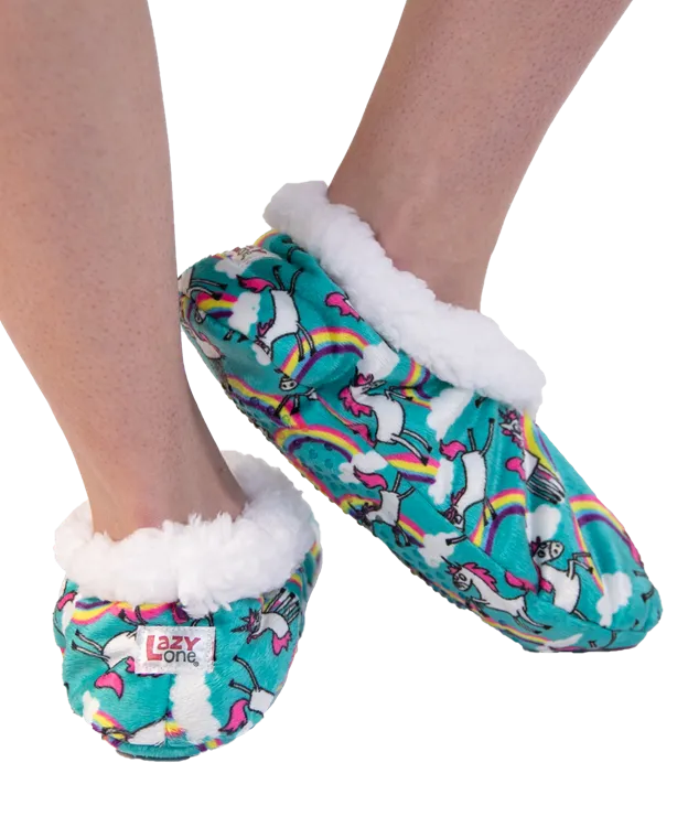 Lazy One Unicorn Fuzzy Feet