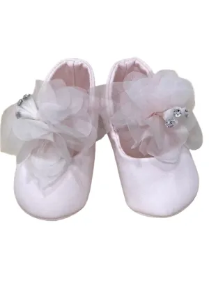 Little Shoe with Flower and Rhinestone