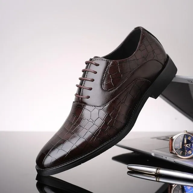 Luxury British Style Leather Oxford Men Dress Shoes