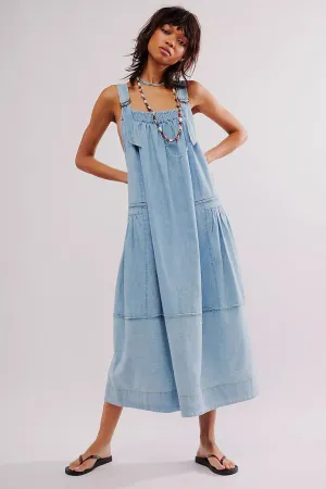 Machu Barrel Midi Dress-Frost