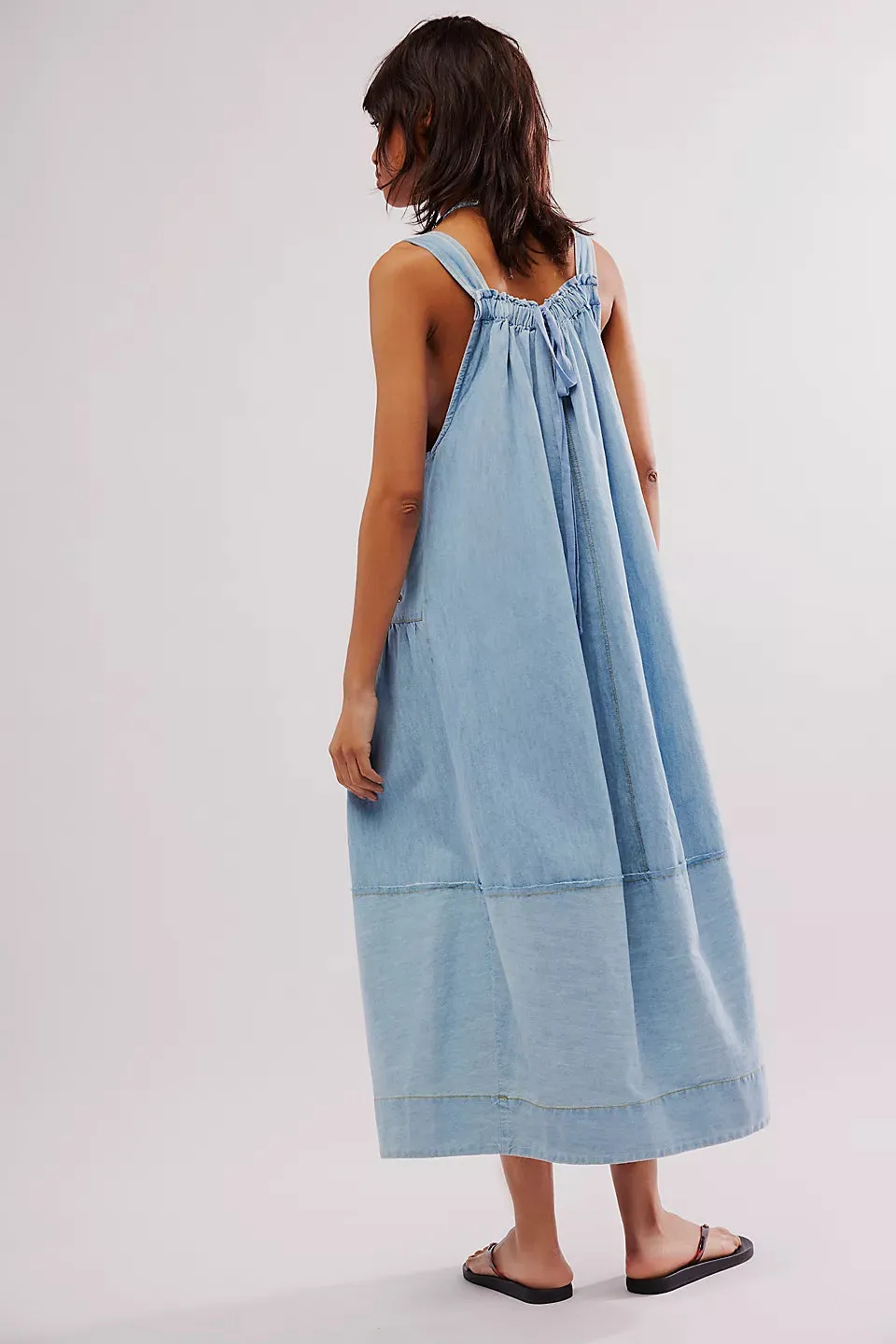 Machu Barrel Midi Dress-Frost