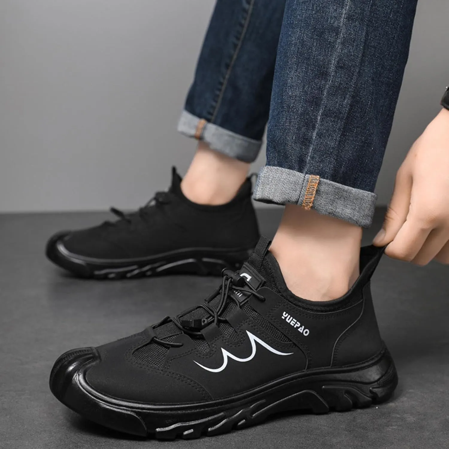 Men's Sneakers Fashionable Casual Shoes for Hiking and Outdoor Activities Comfortable Lightweight Performance