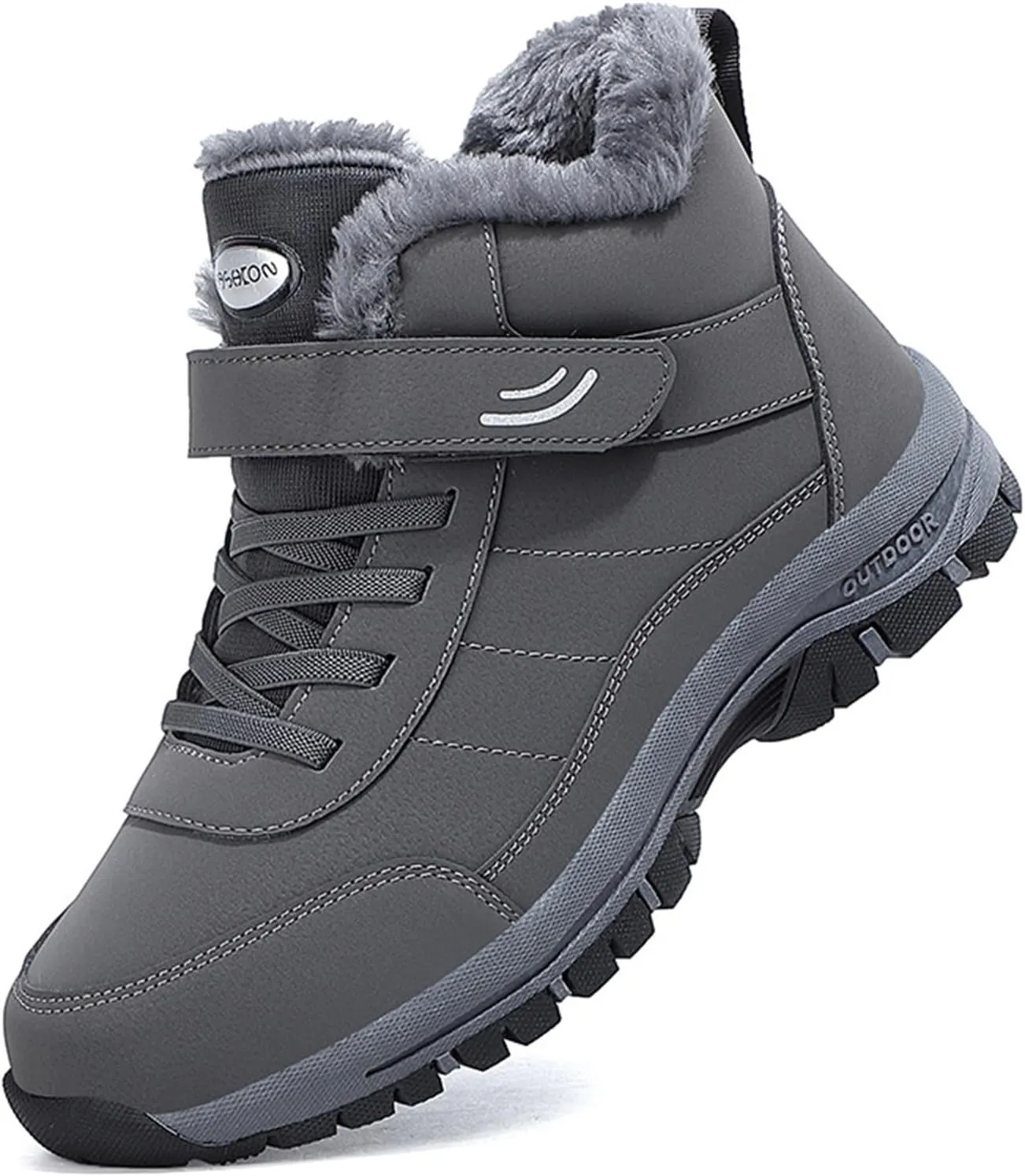 Mens Work Boots Wide Width Hiking Sneakers Warm Ankle Women's Working Shoes Nonslip Work Botas Soft Toe Non Slip Rubber Sole Hike Grounded Footwear
