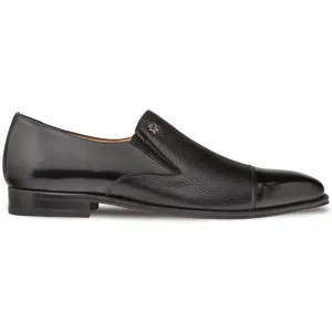 Mezlan Milani Shoes Black Deerskin & Calfskin Leather Loafers 18984(MZ2732)