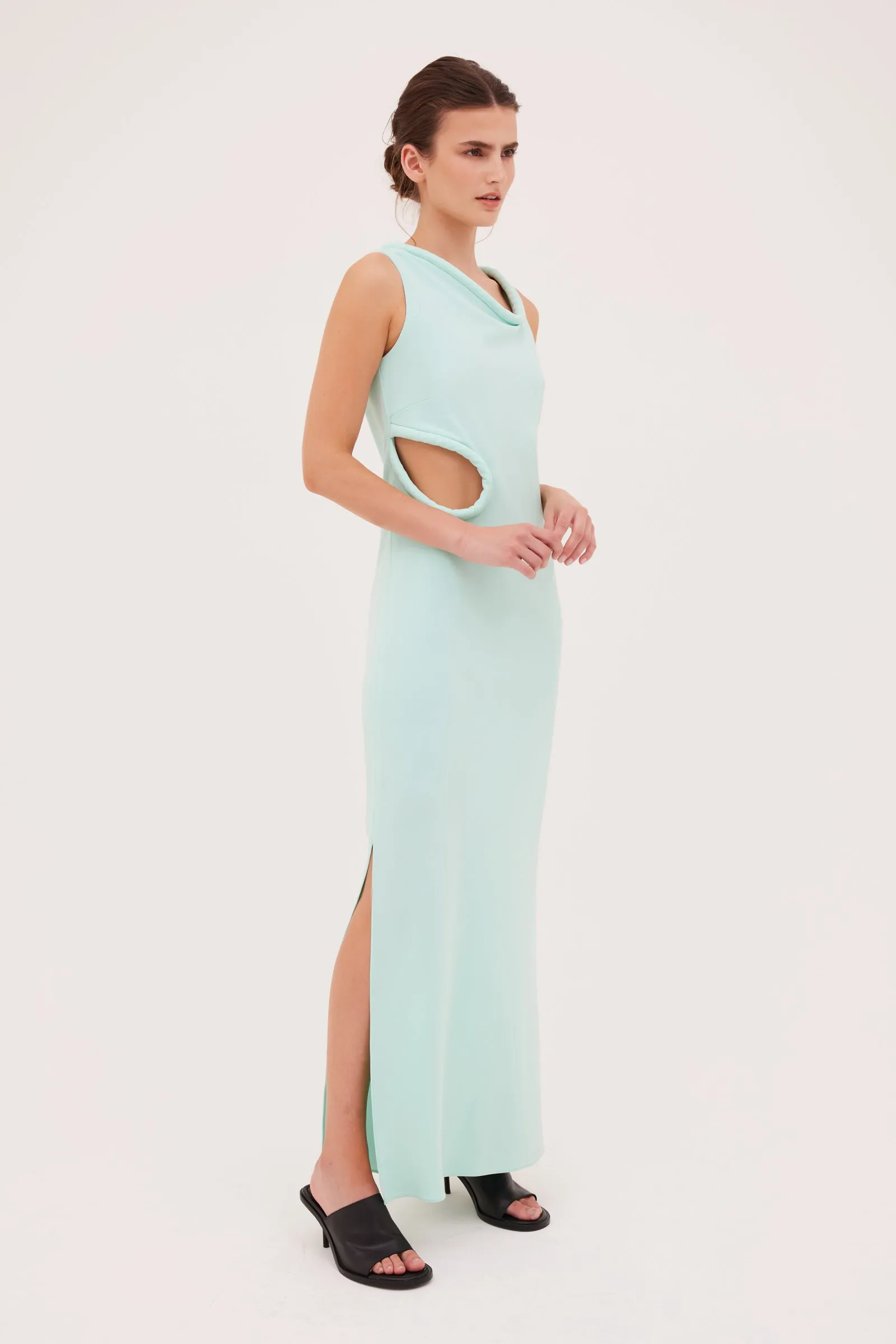MINT CREPE LAZARE DRESS