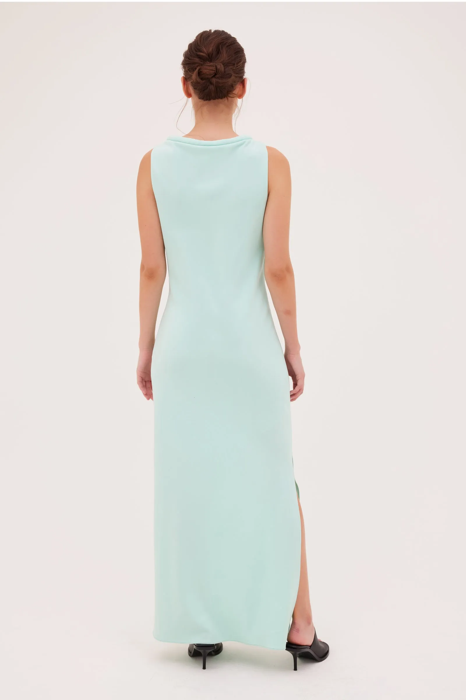 MINT CREPE LAZARE DRESS