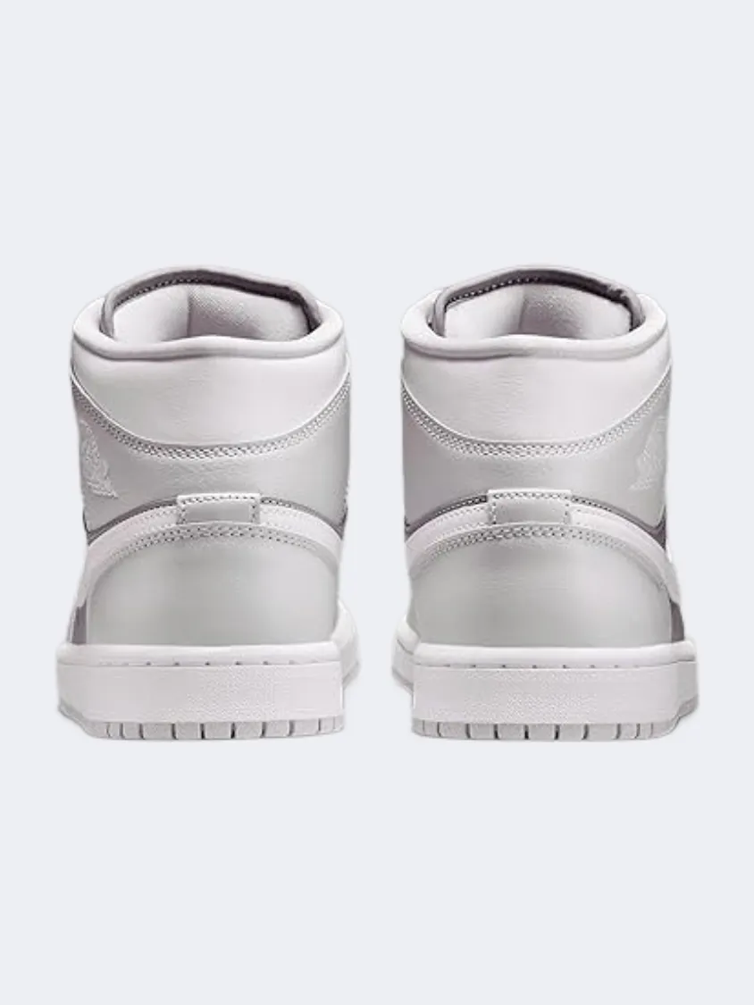 Nike Air Jordan 1 Mid Women Lifestyle Shoes Photon Dust/Grey