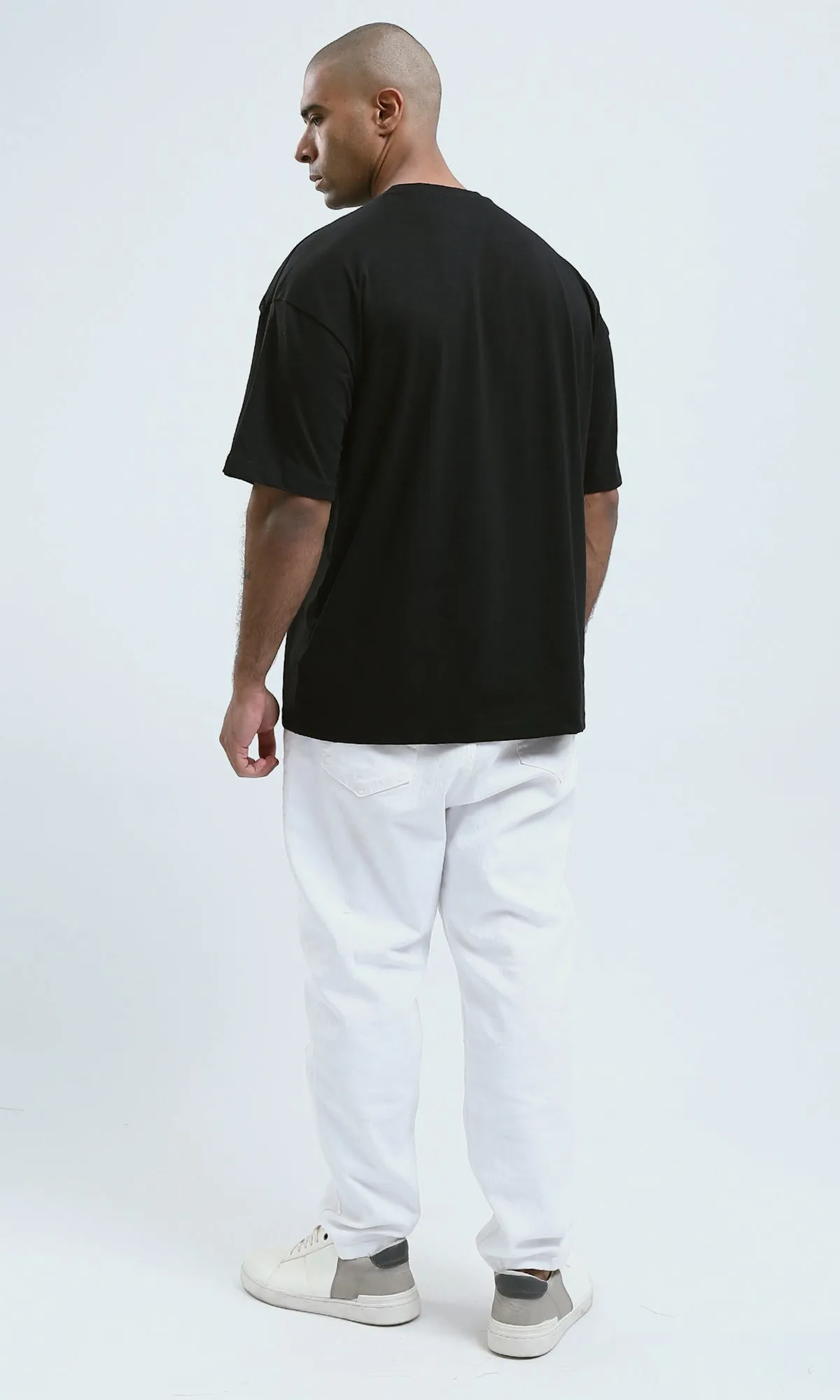 O178975 - "No Story" Black Printed Short Sleeves Tee