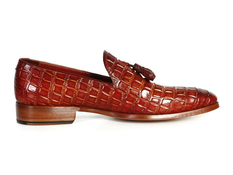Paul Parkman Crocodile Embossed Calfskin Loafer