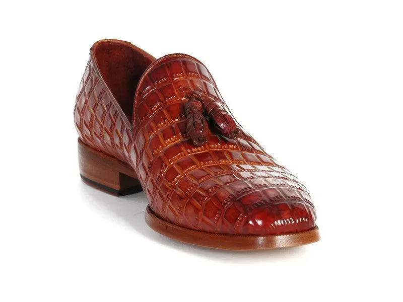 Paul Parkman Crocodile Embossed Calfskin Loafer