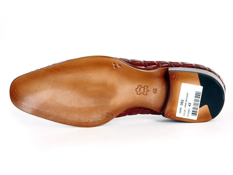 Paul Parkman Crocodile Embossed Calfskin Loafer