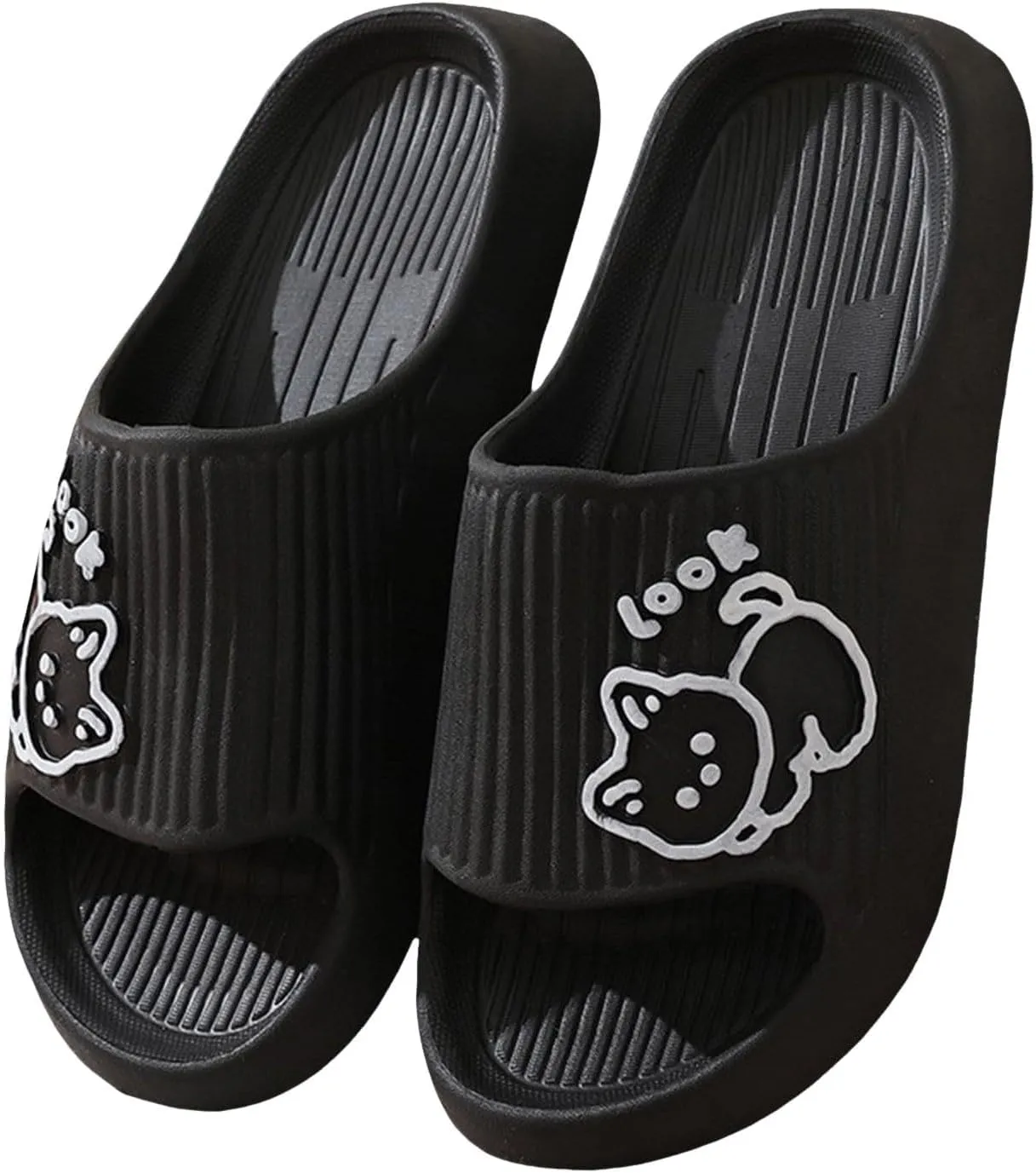 Pillow Slippers for Women and Men Shower Slides Non Slip Quick Drying Bathroom Ballerina Slippers Women