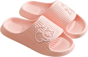 Pillow Slippers for Women and Men Shower Slides Non Slip Quick Drying Bathroom Ballerina Slippers Women