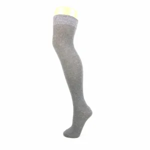 Plain Cotton Blend Over The Knee Socks