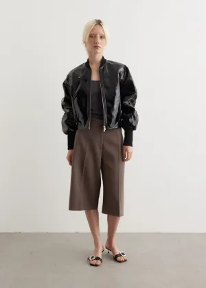 Raglan Patent Leather Jacket
