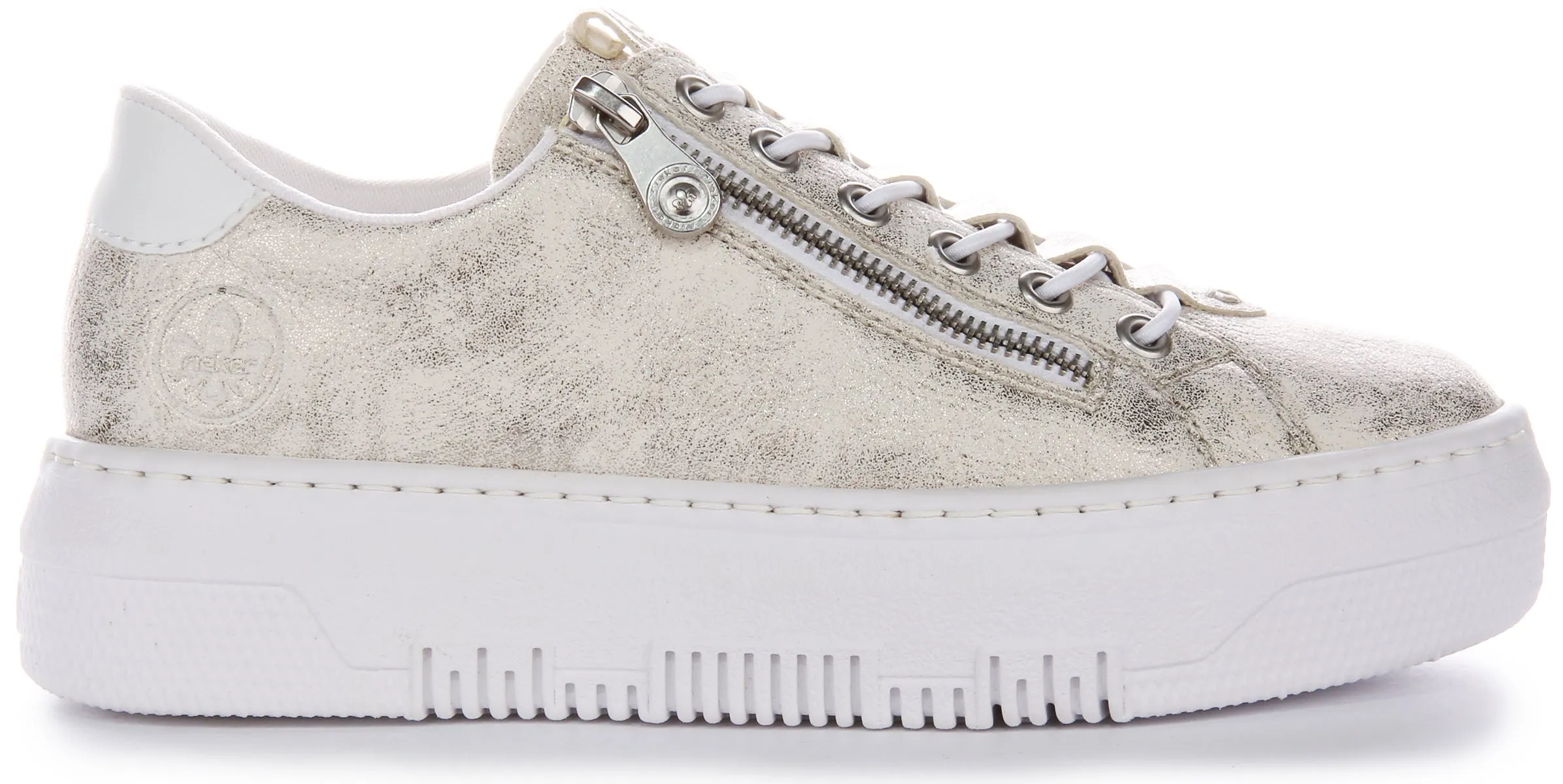 Rieker M1953-60 In Trainers White Bronze For Women