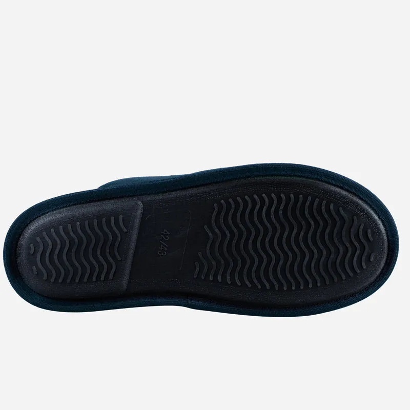 riemot Men's Furry Warm Slippers (Navy)