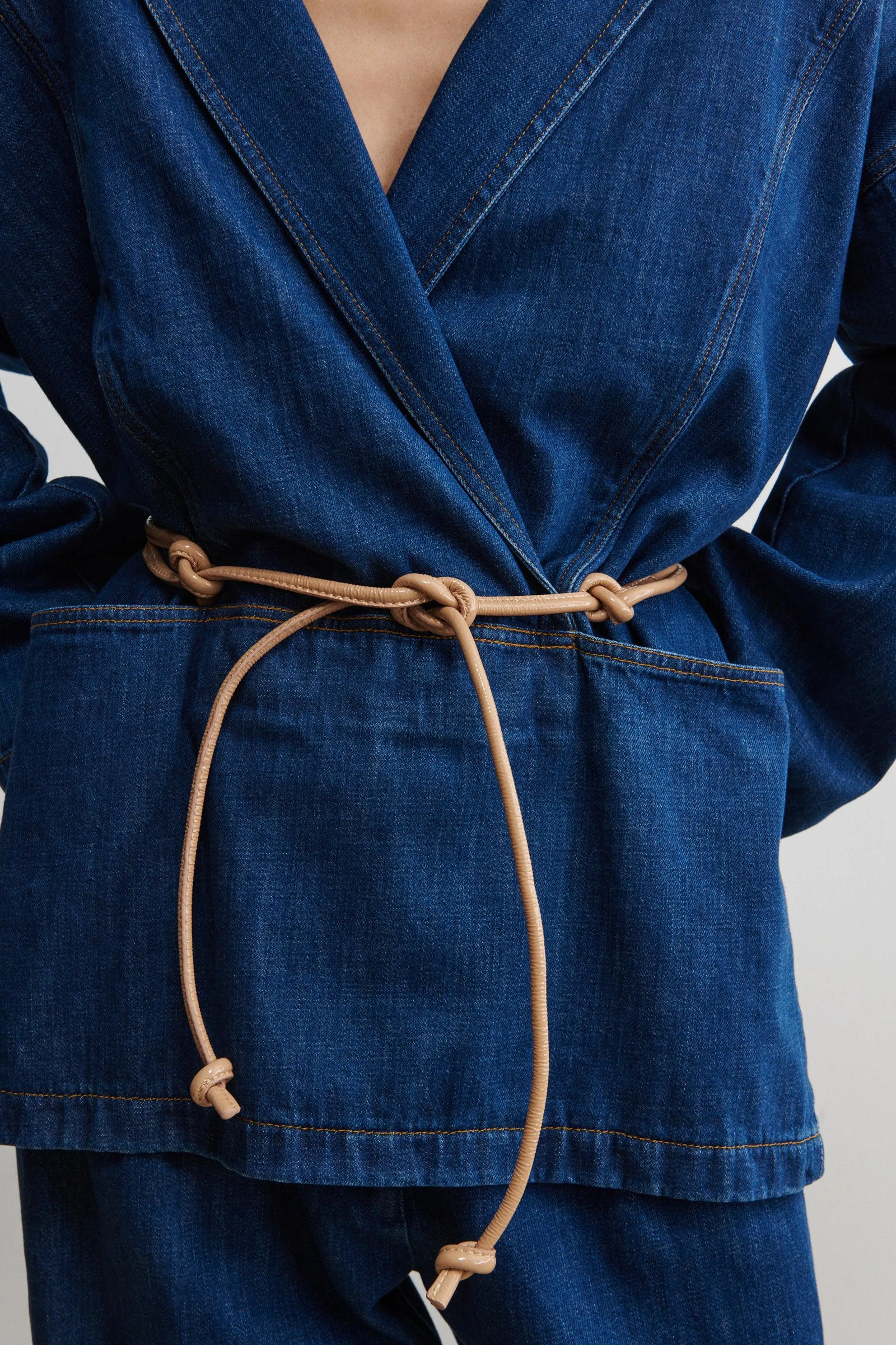 Skinny Tubular Tie Belt (Waist)